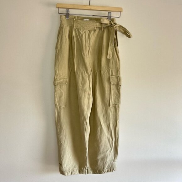 Wilfred Kafka Belted Linen Cargo Pants size 0 - Picture 3 of 8